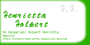 henrietta holpert business card